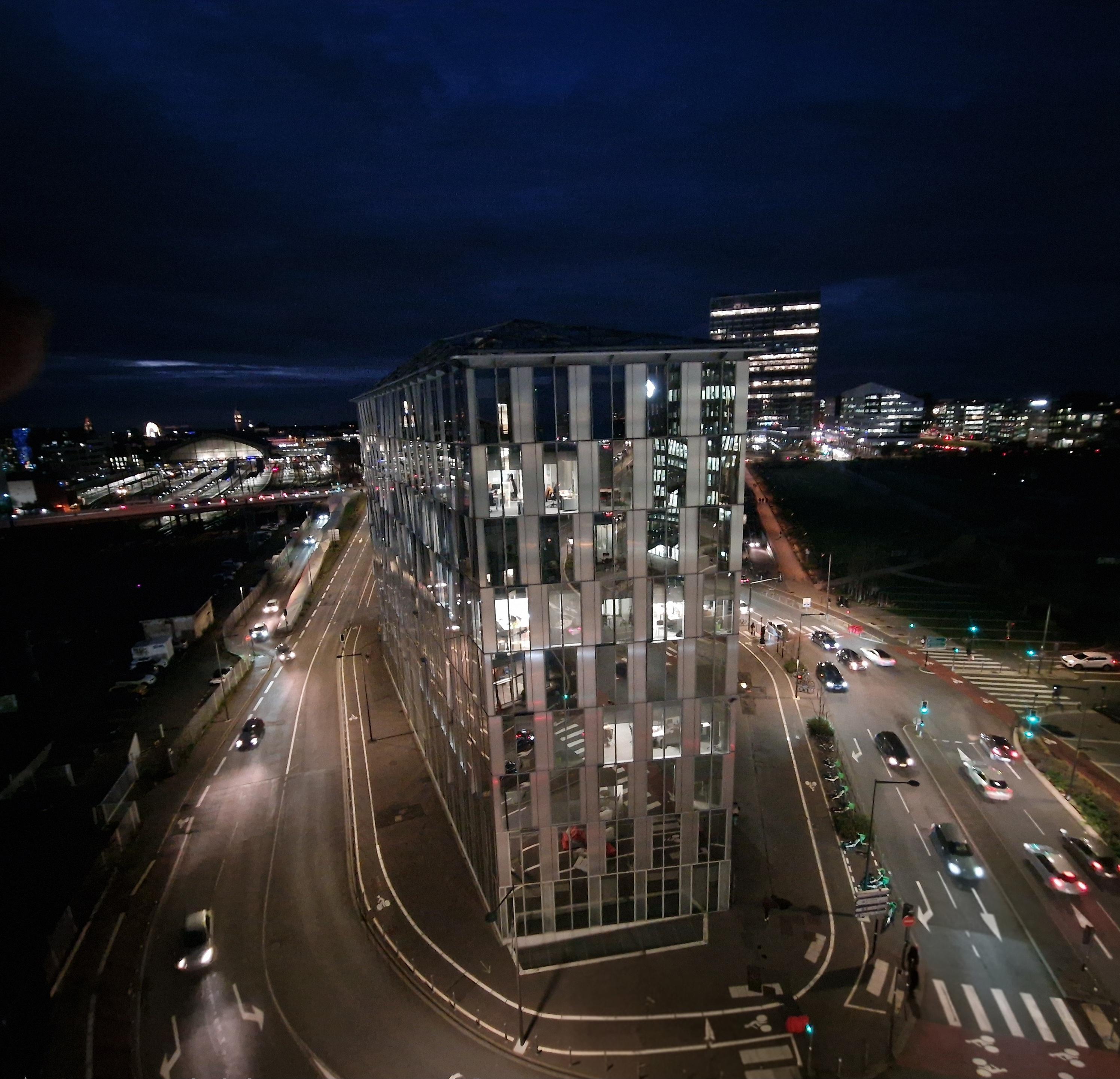 Vue de notre terrasse en soirée